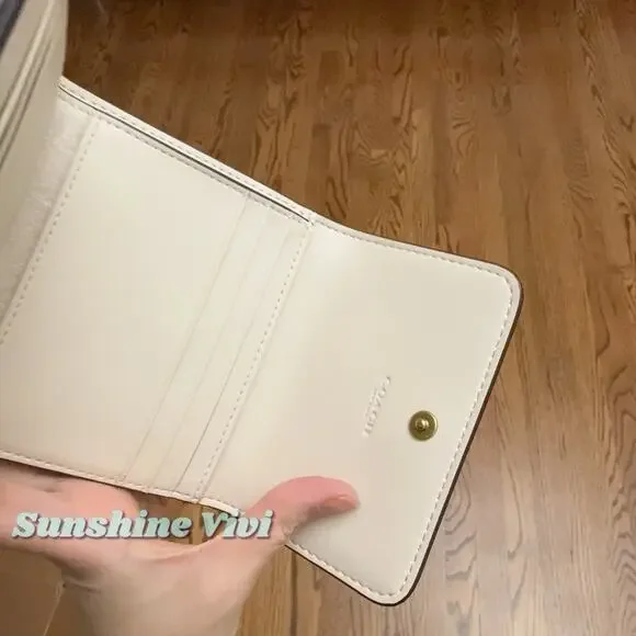 NWT COACH Mila Small Flap Wallet With Sticker Print Chalk CCD00 - Picture 10 of 10